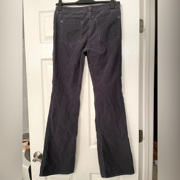 Eddie Bauer Pants - Eddie Bauer dark gray woman’s corduroy mid rise straight wide leg pants 10 Long